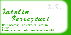 katalin kereszturi business card